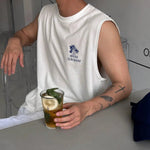 Coconut Tree Print Sleeveless Top