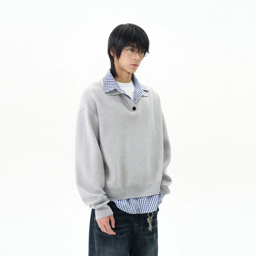 Check Patchwork Sweatshirt