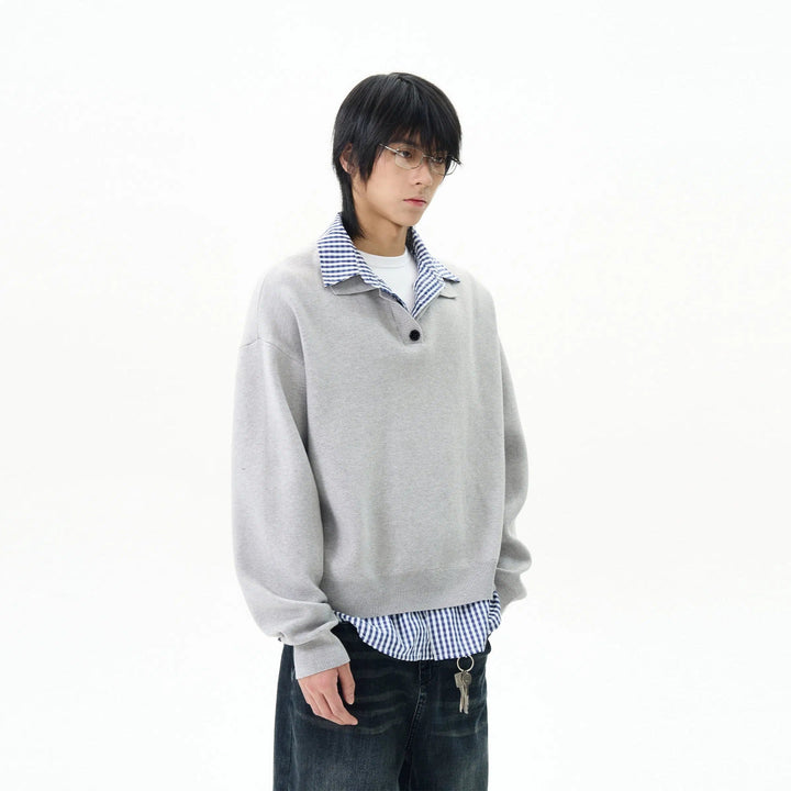 Check Patchwork Sweatshirt