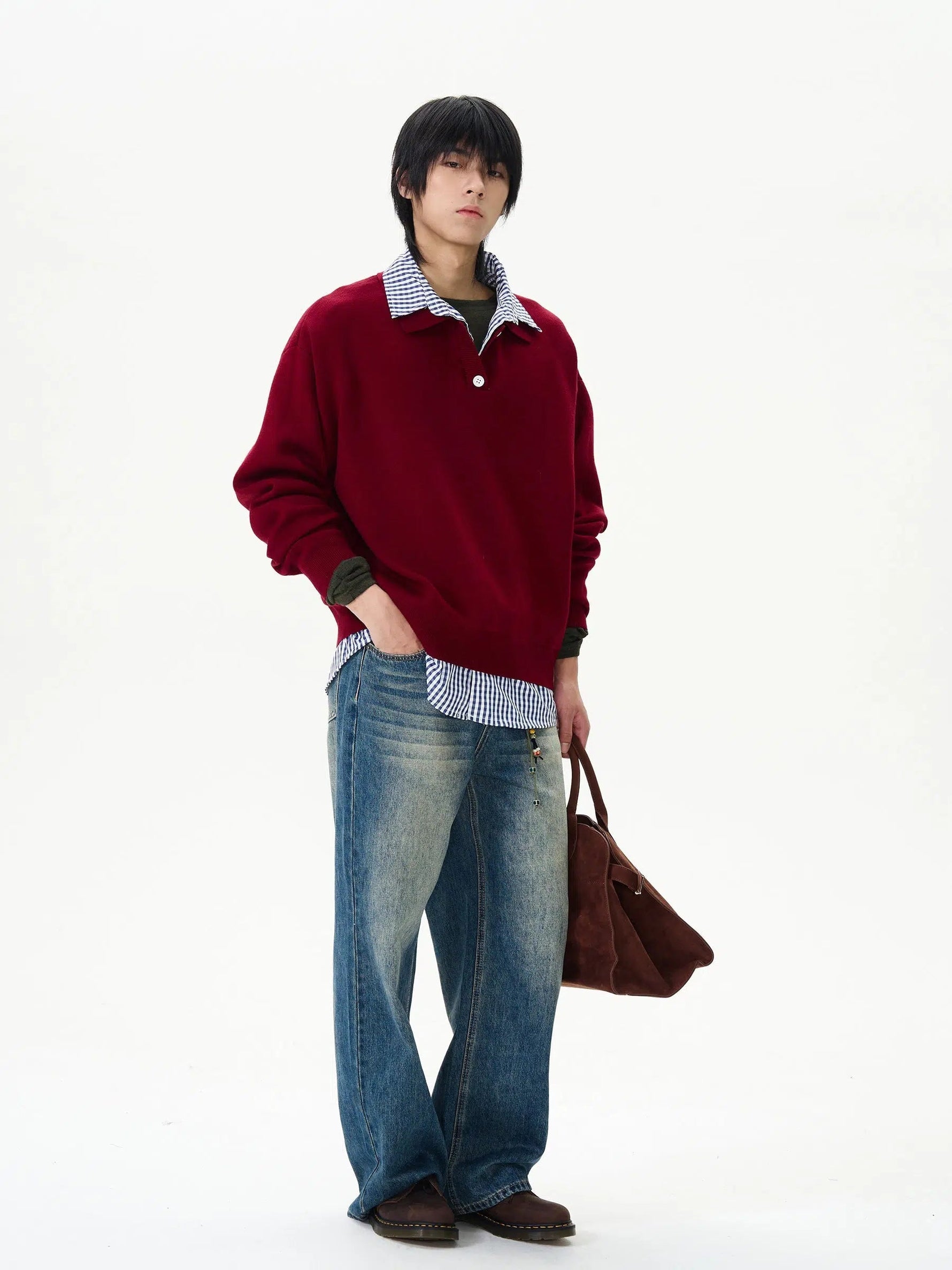 Check Patchwork Sweatshirt