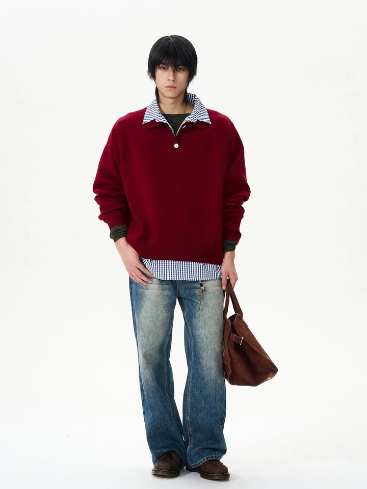 Check Patchwork Sweatshirt