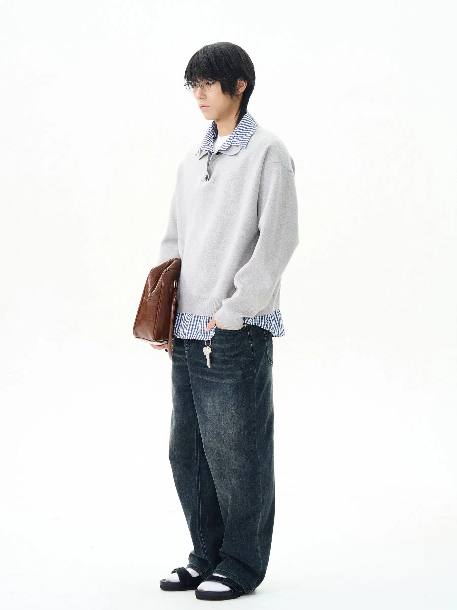 Check Patchwork Sweatshirt