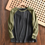 Color Block Round Neck Bottoming Shirt