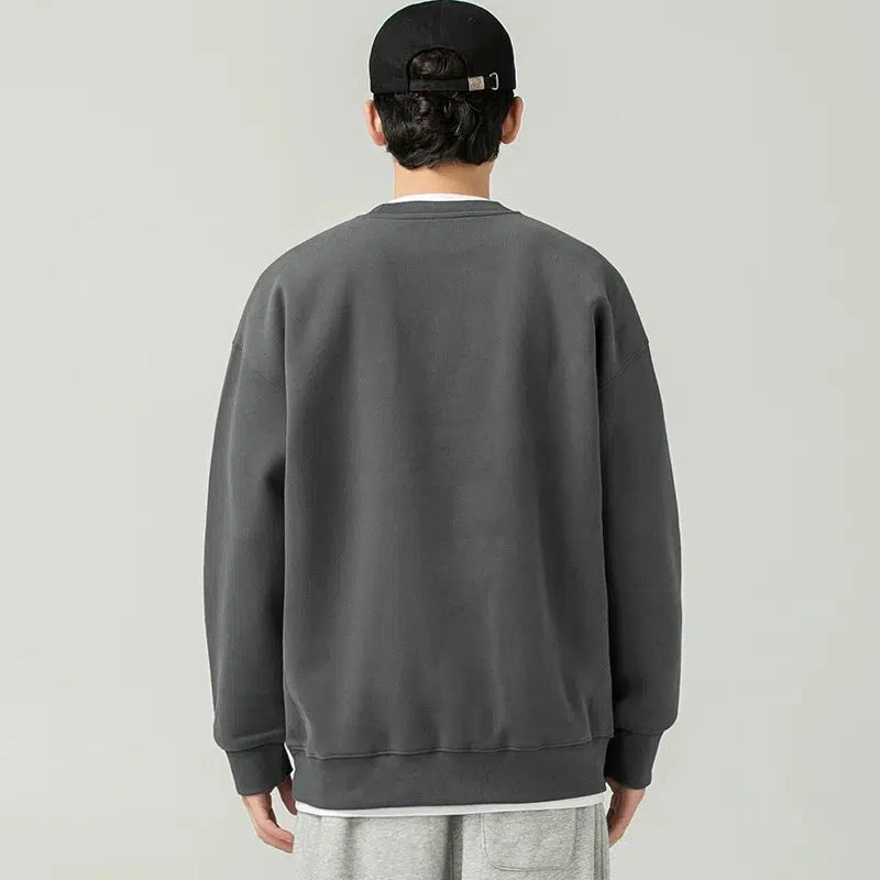 Color Block Round Neck Sweatshirt