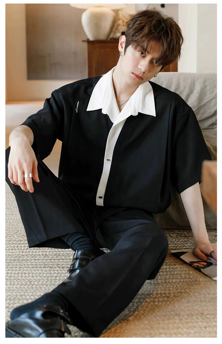 Color Block Short Sleeve Shirt