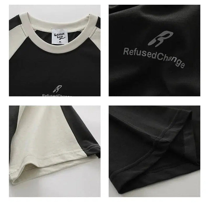 Color Block Short Sleeve T-shirt