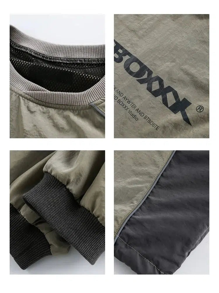 Color Block Waterproof Pullover