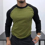 Color Matching Long Sleeve Shirt