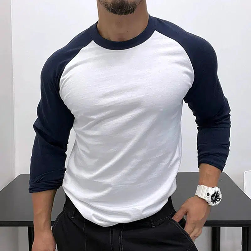 Color Matching Long Sleeve Shirt