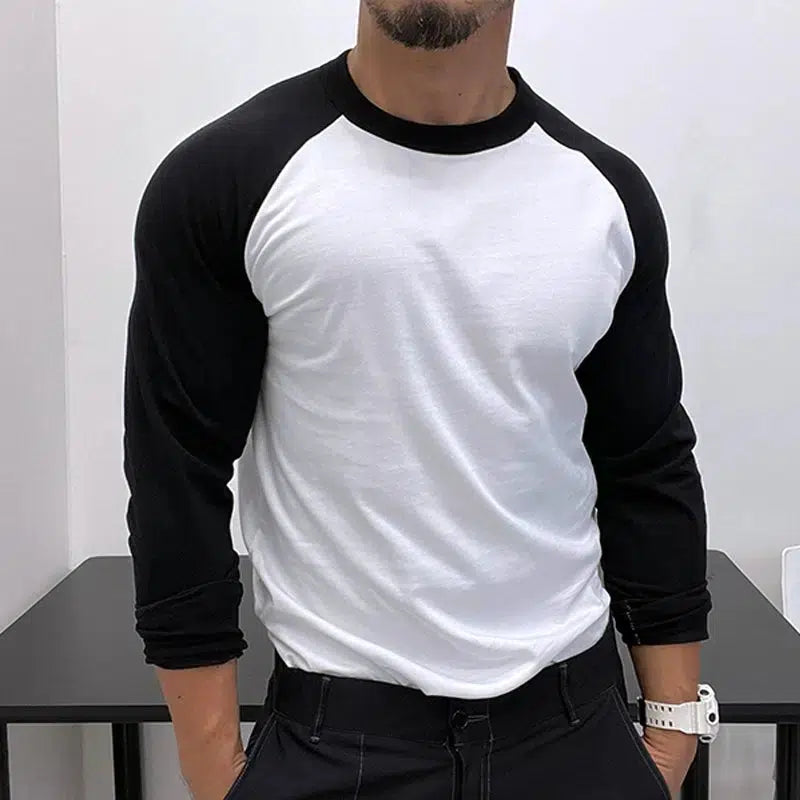 Color Matching Long Sleeve Shirt