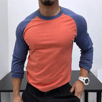 Color Matching Long Sleeve Shirt