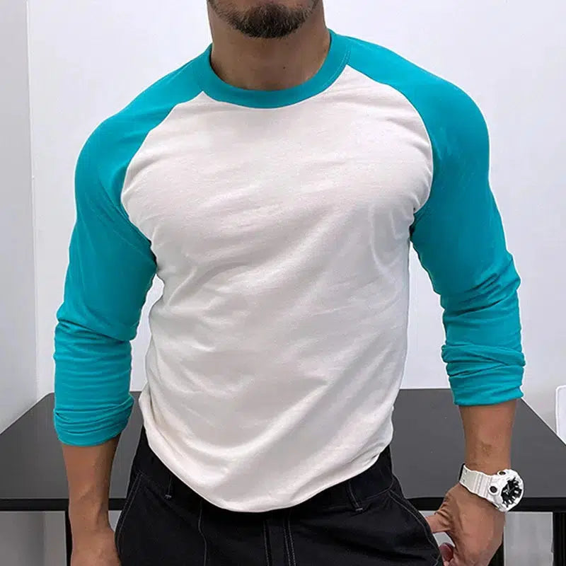 Color Matching Long Sleeve Shirt