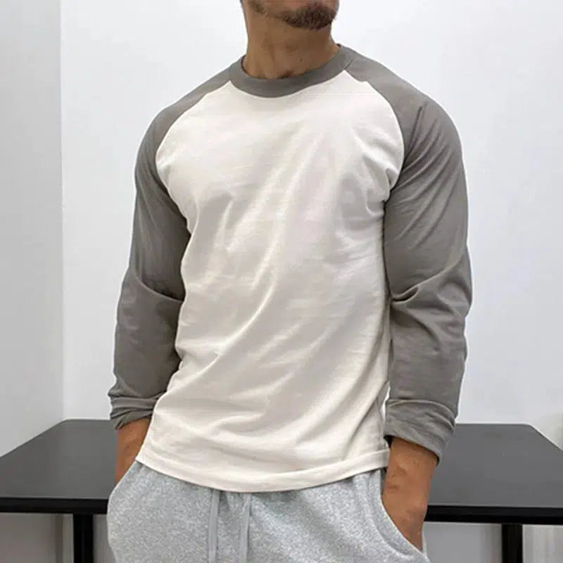 Color Matching Long Sleeve Shirt