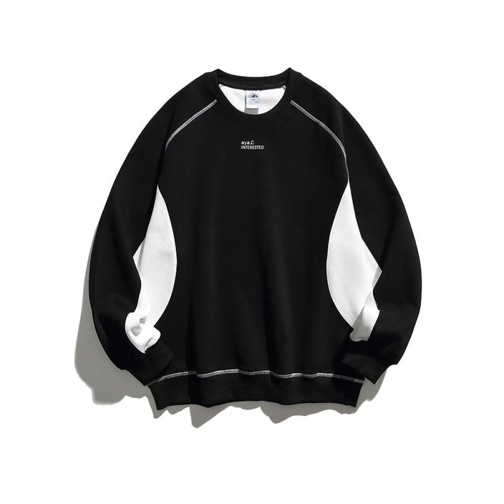Color Splicing Round Neck Sweatshirts