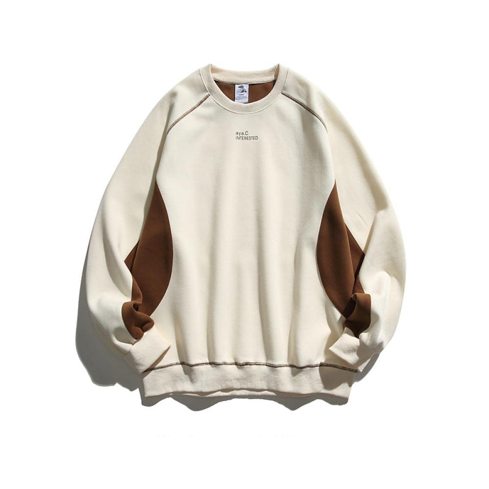 Color Splicing Round Neck Sweatshirts