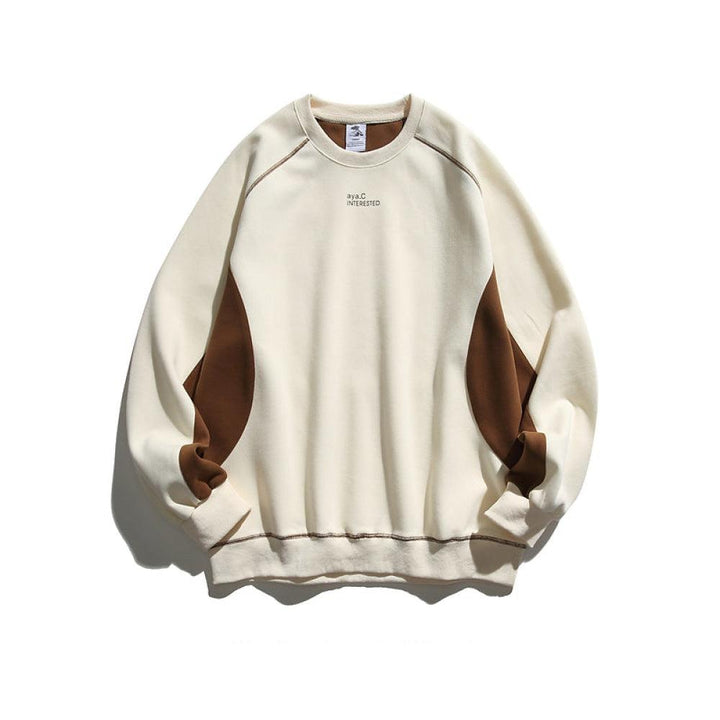 Color Splicing Round Neck Sweatshirts