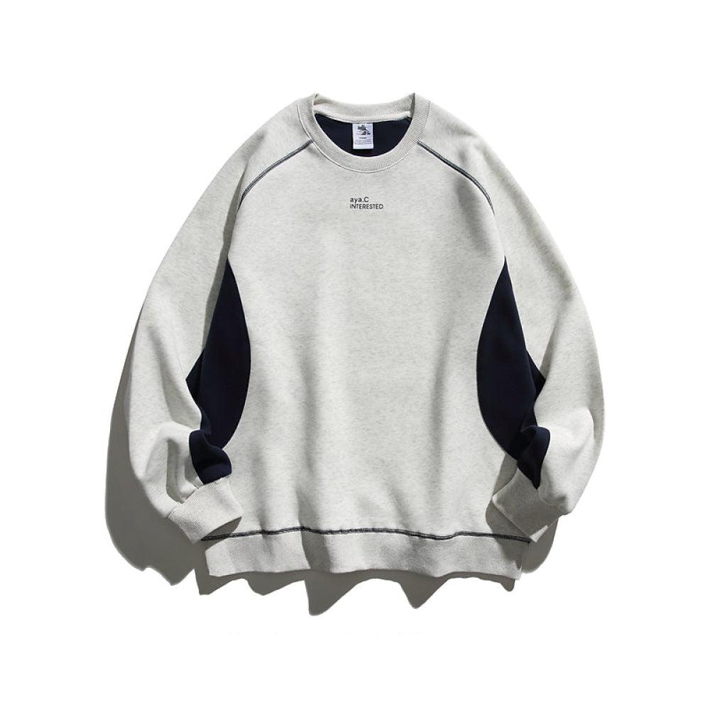 Color Splicing Round Neck Sweatshirts