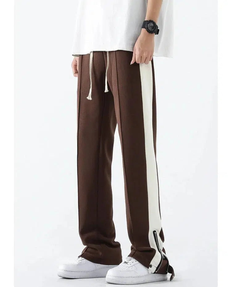 Color-blocked Straight-leg Track Pants