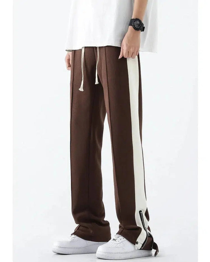 Color-blocked Straight-leg Track Pants