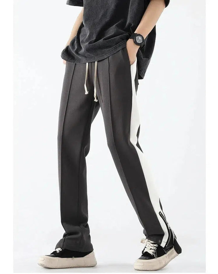 Color-blocked Straight-leg Track Pants