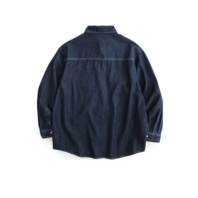 Color-blocking Denim Shirt