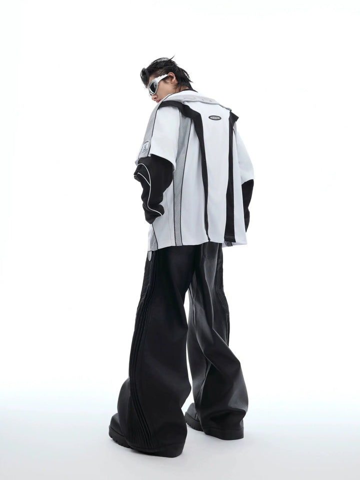 Colorblock Baseball Long Sleeve Top