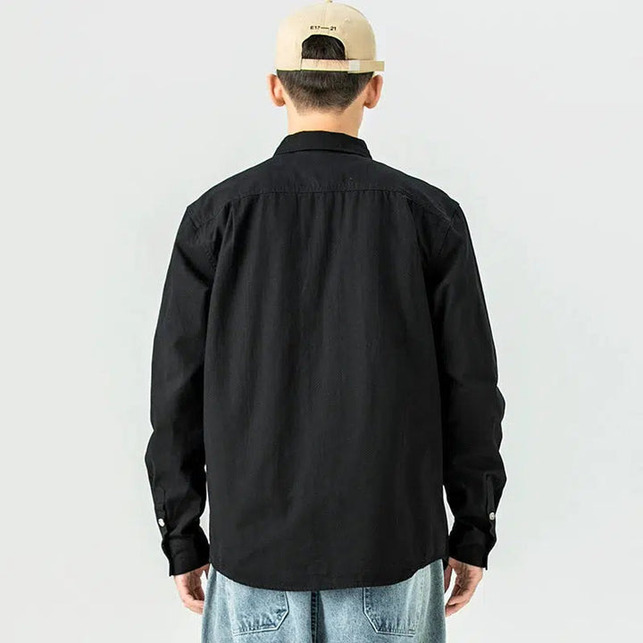 Colorblock Button-down Shirt