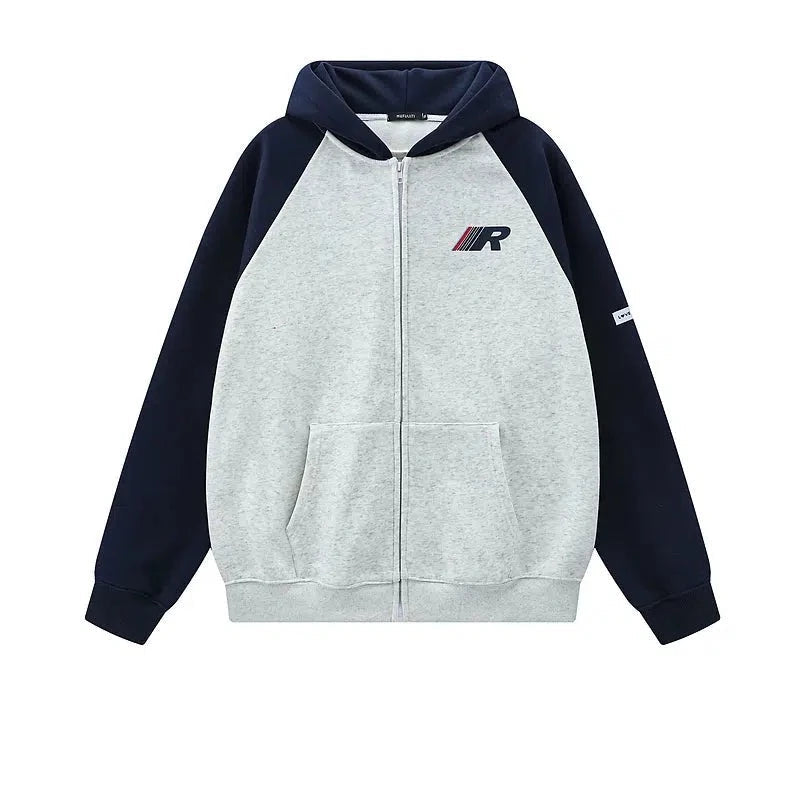 Colorblock Fleece Hooded Sweatshirt