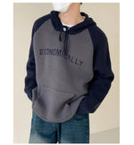 Colorblock Hooded Knitted Sweatshirt