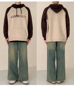 Colorblock Hooded Knitted Sweatshirt