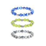 Colored Glass Bead Bracelet