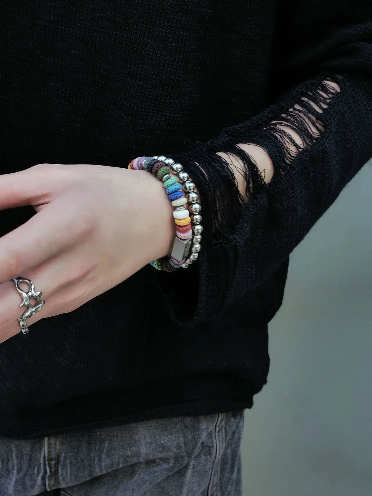 Colored Volcanic Stone Bracelet