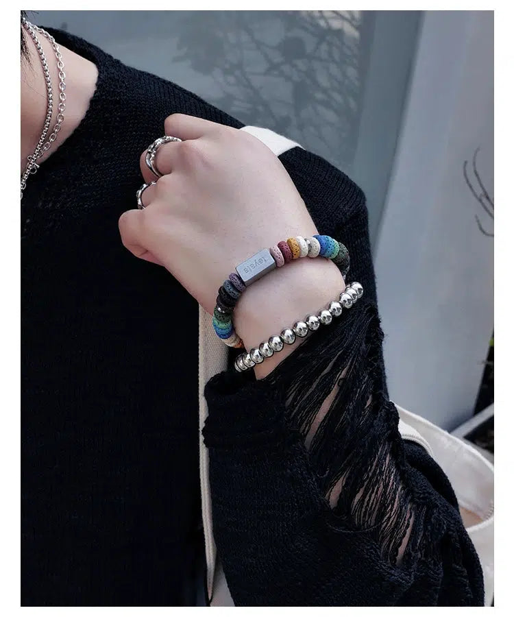 Colored Volcanic Stone Bracelet