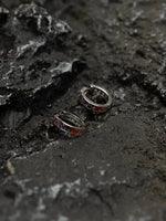 Colored Zircon Hoop Earrings