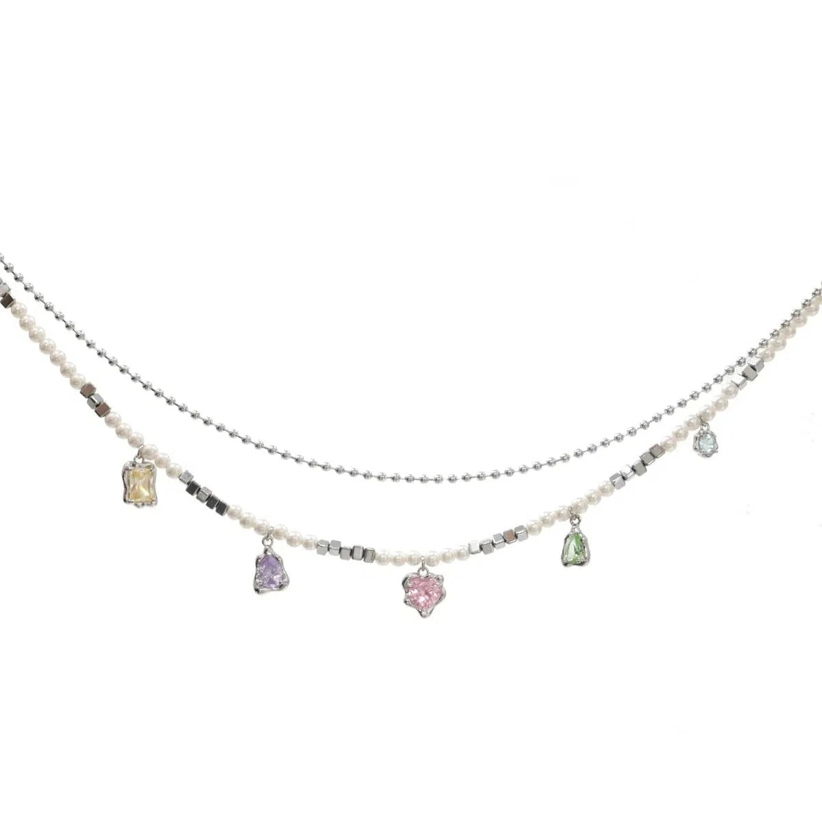 Colored Zircon Necklace