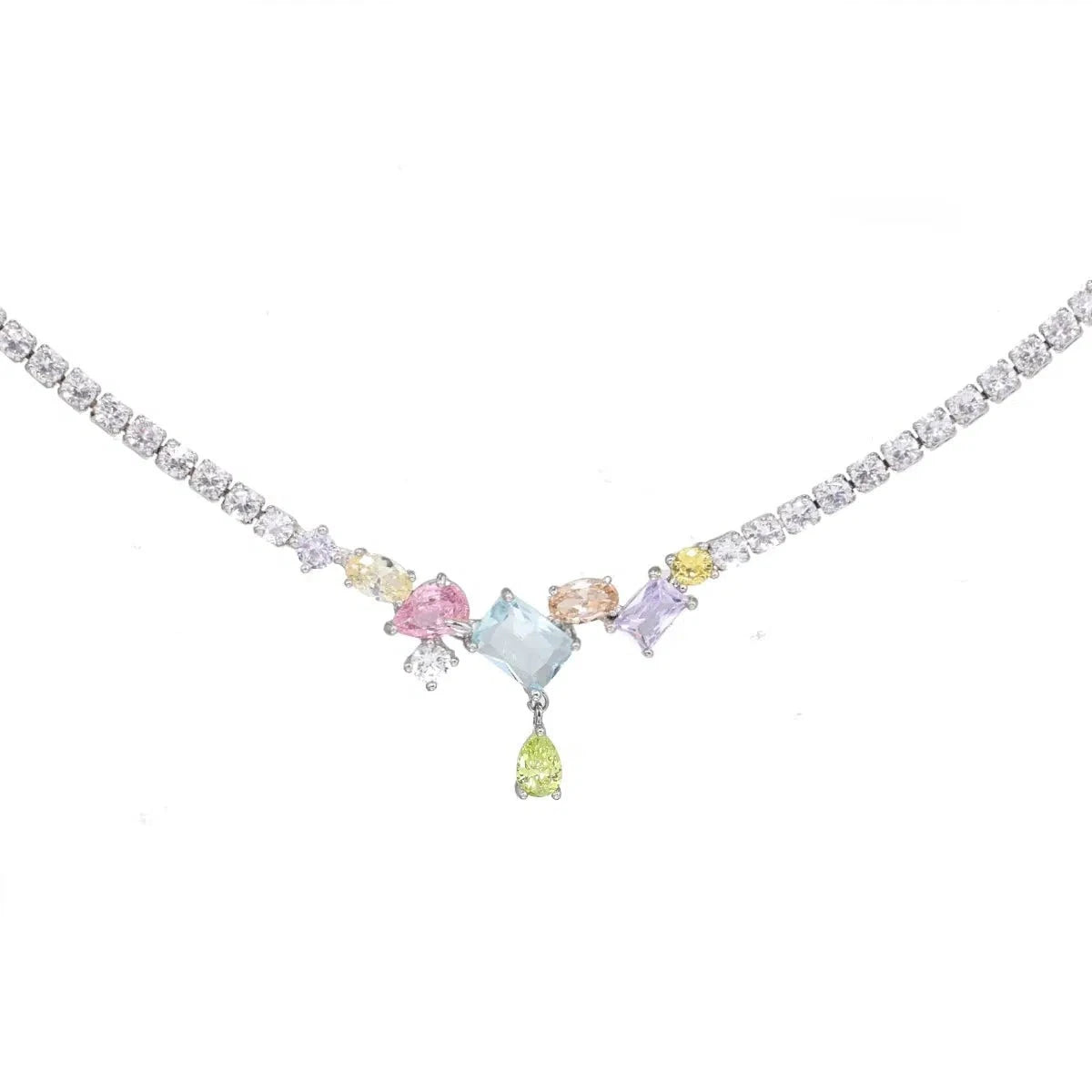 Colored Zircon Necklace