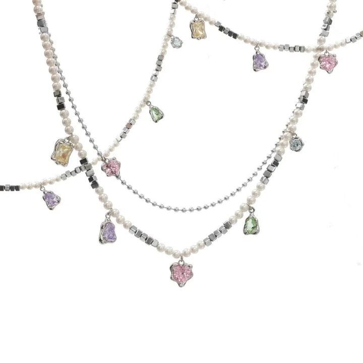 Colored Zircon Necklace