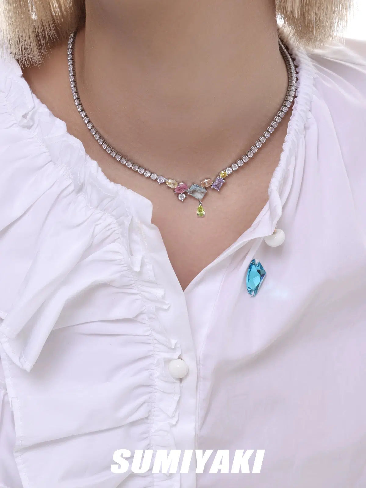 Colored Zircon Necklace