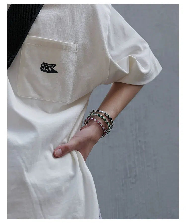 Colored Zircon Open Bracelet