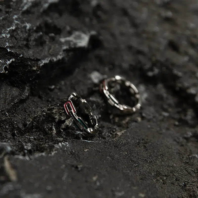 Colorful Chain Hoop Earrings