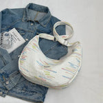 Colorful Embroidered Quilted Shoulder Bag