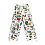 Colorful Graffiti Wide-leg Jeans