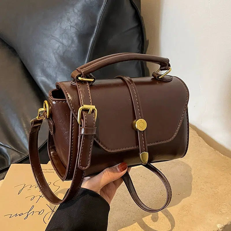 Compact Leather Crossbody Bag