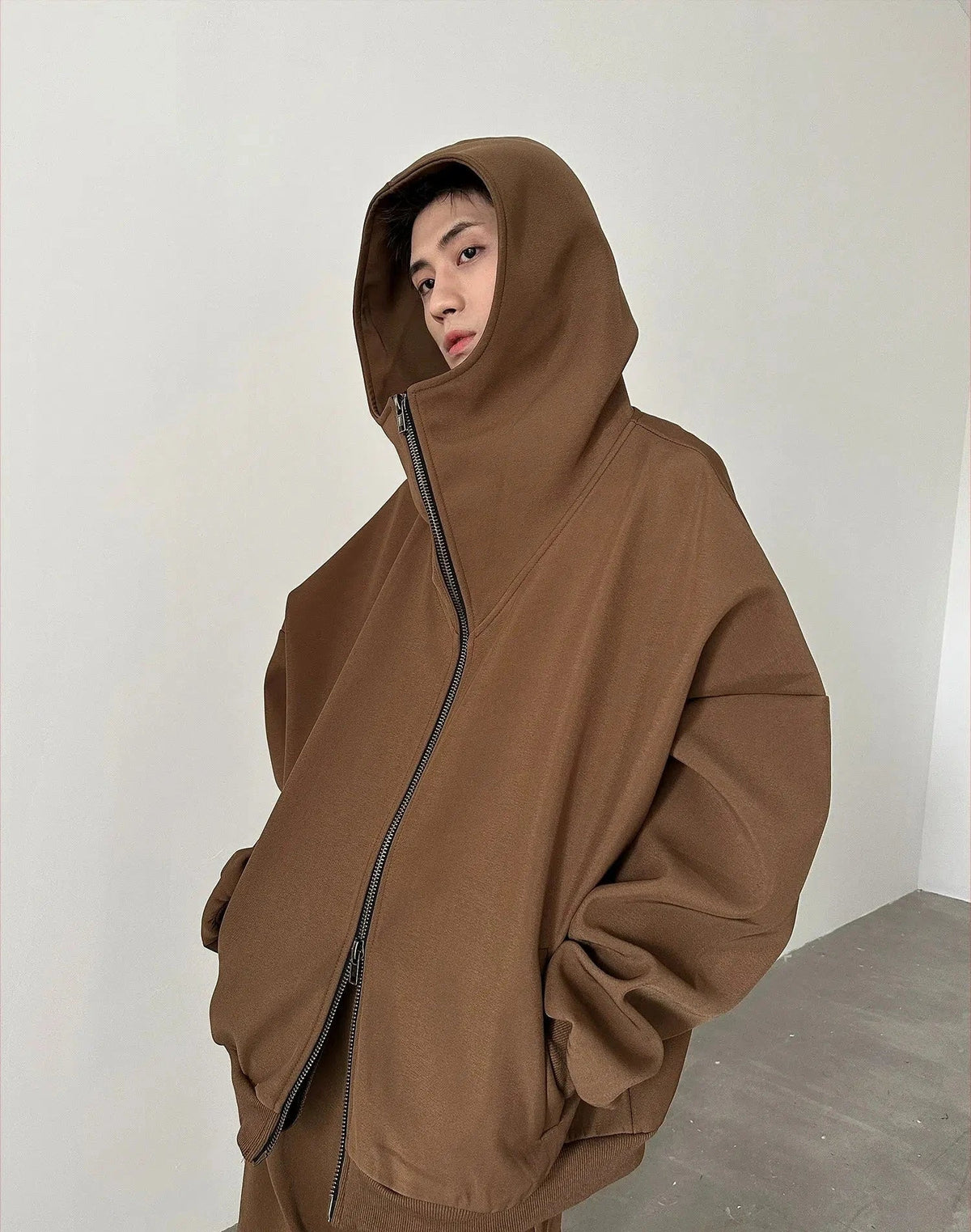 Contemporary Hoodie Wide-Leg Pants Suit