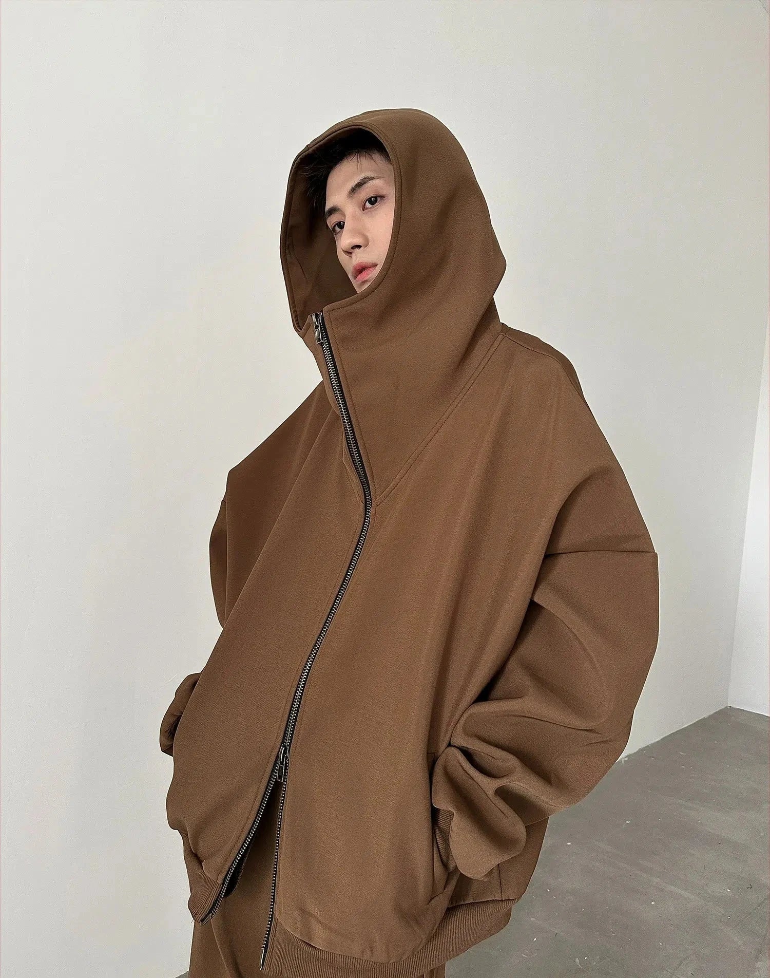 Contemporary Hoodie Wide-Leg Pants Suit