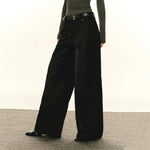 Contemporary Wide-Leg Casual Pants with Sleek Pockets