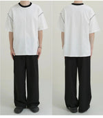 Contrast Color Crew Neck T-shirt