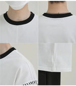 Contrast Color Crew Neck T-shirt