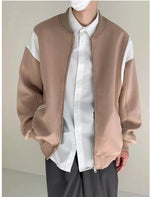 Contrast Color Design Baseball Jacket