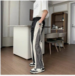 Contrast Color Mesh Two-piece Set